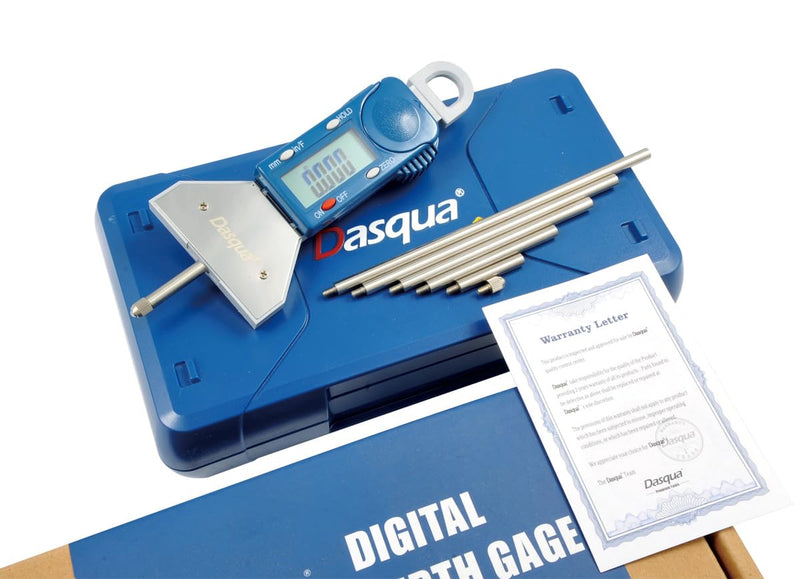 Dasqua 4710-1205 7 Piece 0-16-Inch Electronic Depth Gage Set