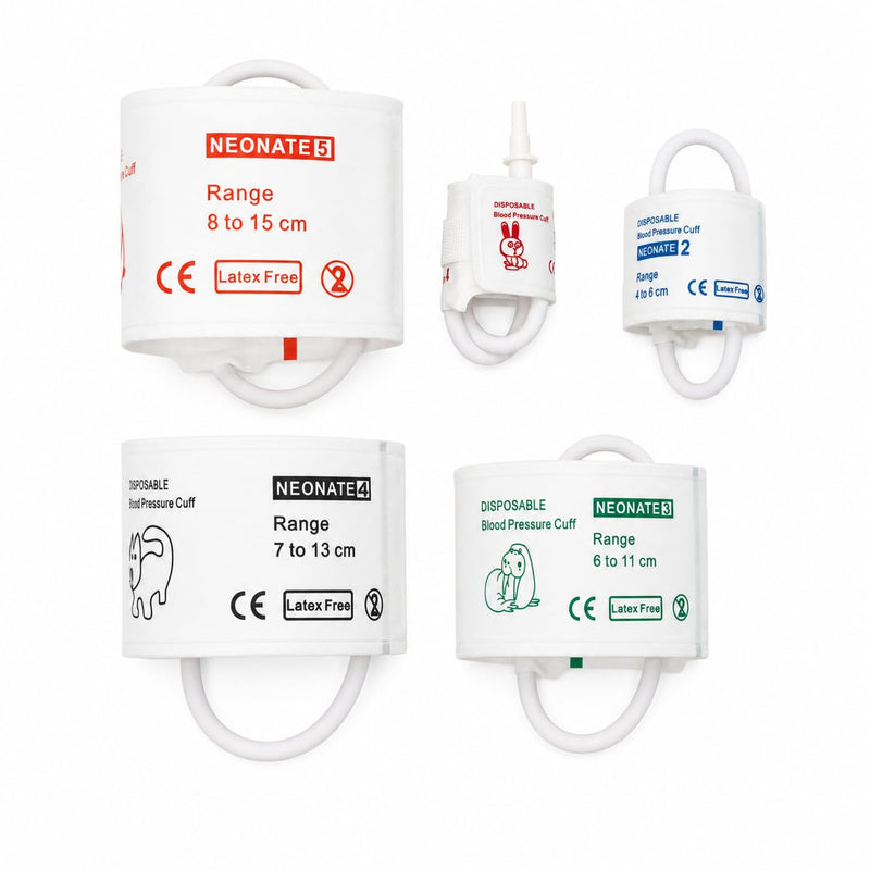 Veterinary Blood Pressure Cuff, Multiple Sizes 3-6cm, for Pet Animal Sphygmomanometer, 2-Pack