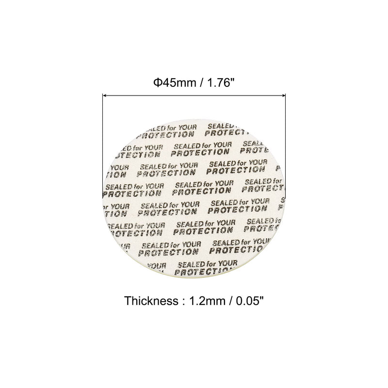 PATIKIL 45mm/1.76inch Foam Lid Liner, 50 Pack PS Foam Resistant Tamper Pressure Sensitive Seal With Dustproof Paper Back for Bottle Cap Liners Seals 45mm/1.76"