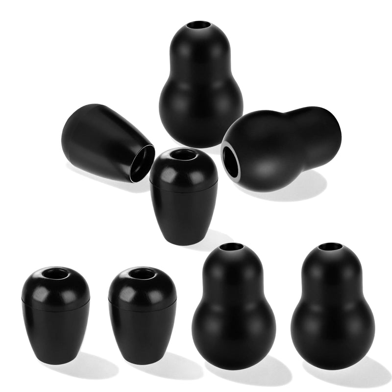 8Pcs Stethoscope Ear Tips Replacement Parts for Littmann Cardiology 3 & 4, Silicone Stethoscope Ear Pieces Cover Accessories(Black, Small and Medium)