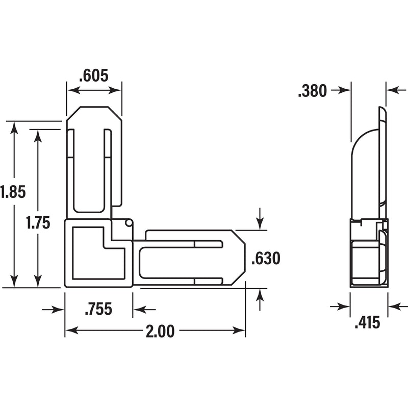 Prime-Line PL 7726 3/4 In. x 7/16 In. Screen Frame Corners, Plastic, White (4 Pack)