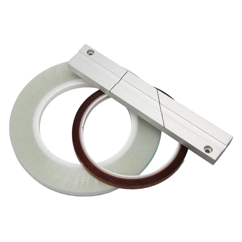 Fockety 1/4 10 Inch Tape Splicing Set, Aluminum Alloy Professional Tape Splicing Block with Splicing Tape and Leader Tape, for Revoxsonido 1/4 10 Inch Open Reel to Reel Tape Media