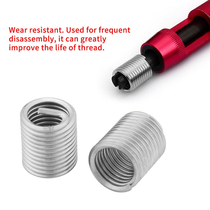60pcs Stainless Steel Thread Repair Sleeve Kit M3 M4 M5 M6 M8 M10 Wire Screw Sleeve Assortment Kit