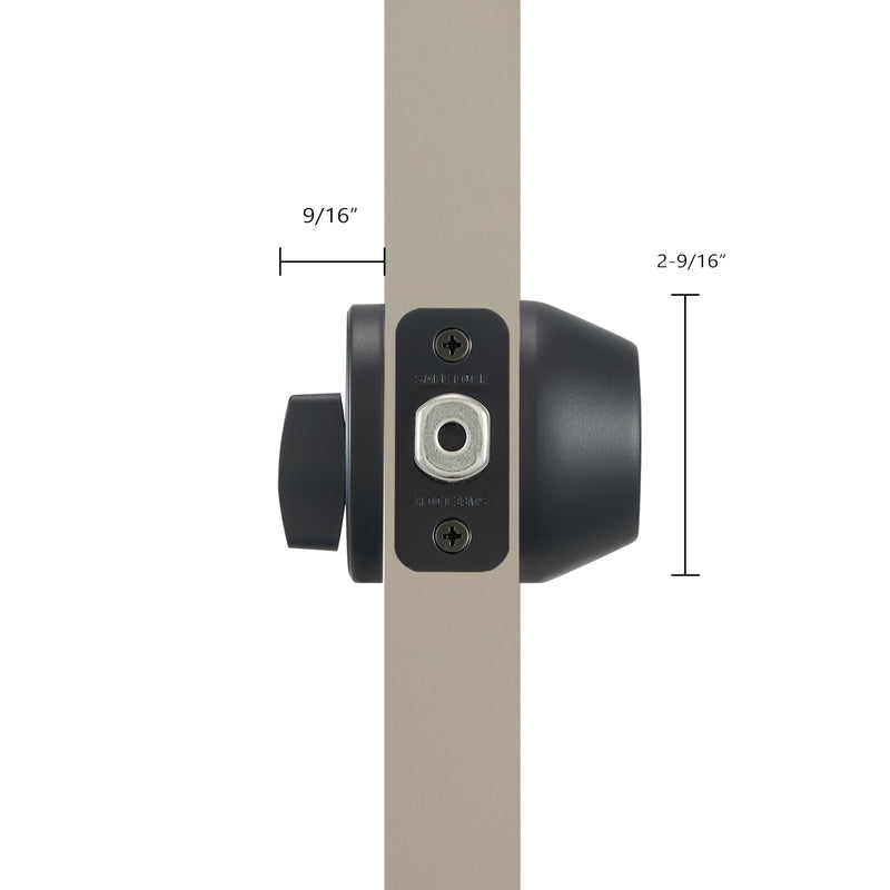 Safe Lock - Single Cylinder Deadbolt for Entry Door, Matte Black Finish