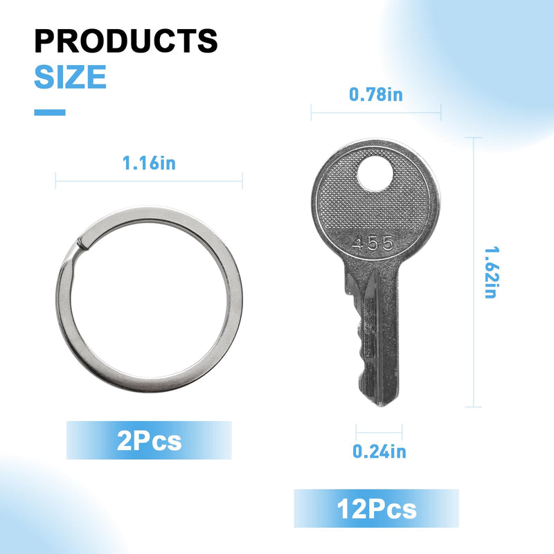 Ignition Keys 455 for Boom Lifts Scissor Lift Gen-ie Skyjack Te-rex, Heavy Equipment Forklift Key 104466 * 14 Pcs