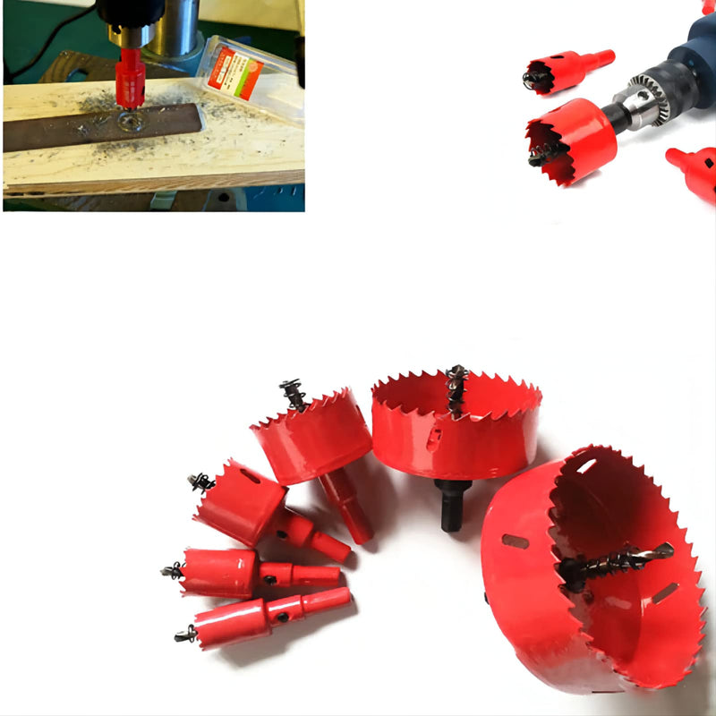 HSS Bi-Metal 4-1/2" Hole Saw with Arbor Mandrel,Heavy Duty Steel Design for Wood Planks, Cornhole Boards,Aluminum, Drywall and Plastics(115mm) (115mm)