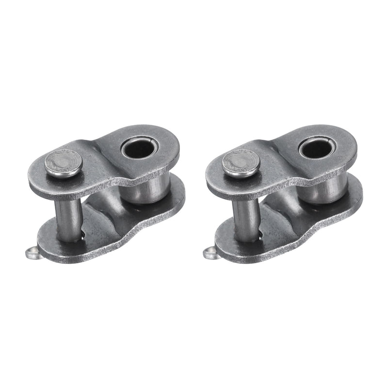 uxcell 2Pcs #420 Chain Offset Half Link Roller, 1/2" Pitch Carbon Steel, Standard Chain End Connector Split Links