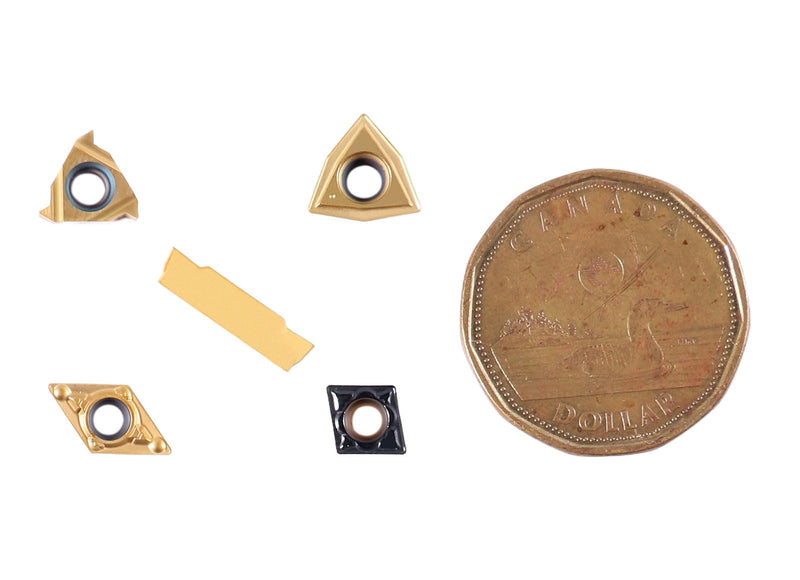 Accusize Industrial Tools 2 Pc of Each Kind of Carbide Inserts for 2387-2003, CVD Coated and Tin Coated, Total 10 Pieces, 2387-2003inserts | 10-Piece Replacement Set, 2 Each MGMN200, 11ER A60, WCMT2.52, CCMT21.51, DCMT21.51, 2387-2003INSERTS
