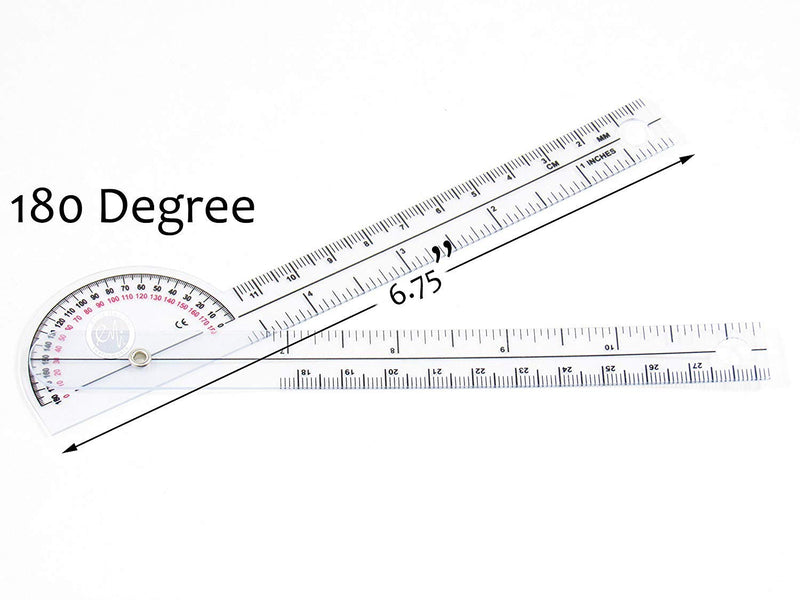 Scrubsmart Economy, Lightweight Plastic 6-3/4" Pocket Goniometer 180 Degrees EGM-425 - NewNest Australia