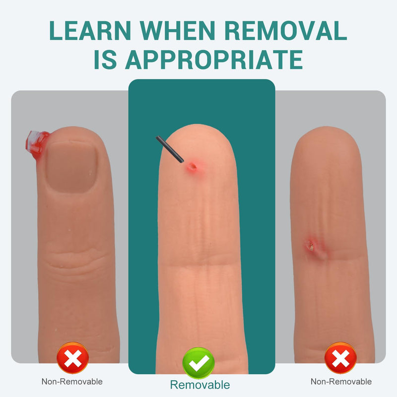 Wearable Finger Wound Care Trainer for Foreign Object Wound Management Training, Puncture Wound Packing Training, First Aid & Safety Education