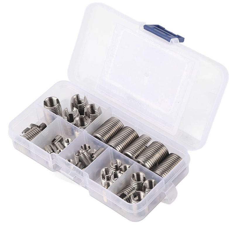 50Pcs Inner Thread Self Tapping Thread Inserts Set, Stainless Steel Thread Reinforce Repair Tool, Thread Repair Kit for Reinforcing and Repair Threads