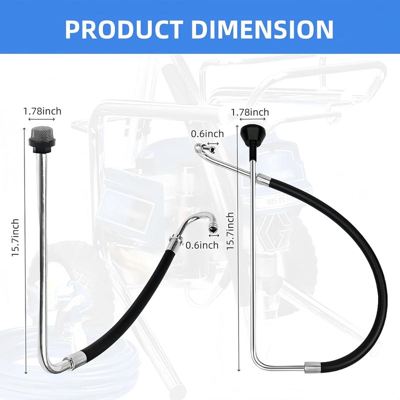 Suction Hose/Reflux Line Kit+235014 Valve Fits Graco 390/395/490/495/595