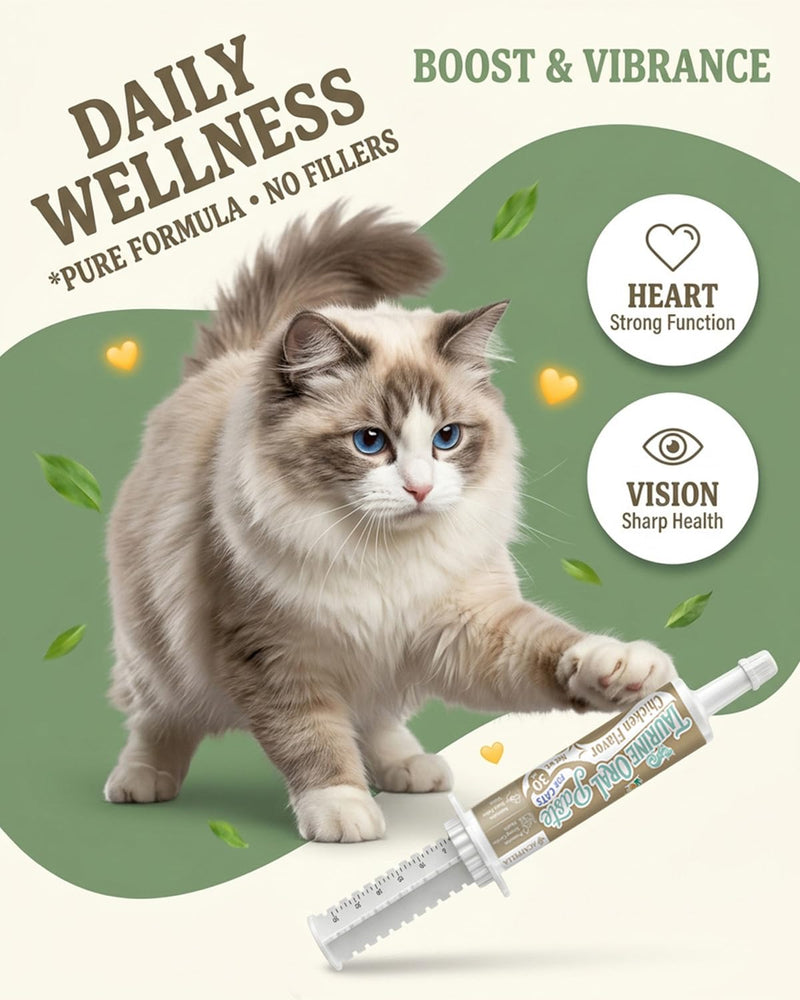 ACAPPELLA Chicken Flavor Lickable Paste Taurine for Cats - 30mL | Exact Dosage ; Easy-Squeeze Dispenser ; Mess-free