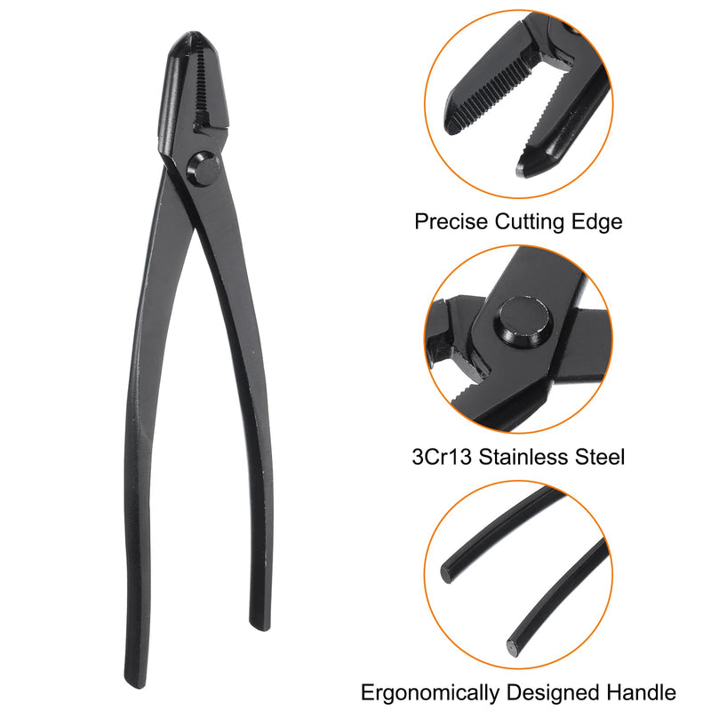 HARFINGTON Bonsai Jin Pliers 8.7 Inch 220mm Bonsai Tool Wire Plier Branch Cutter Gardening Pruner for Branch Cutting, Black