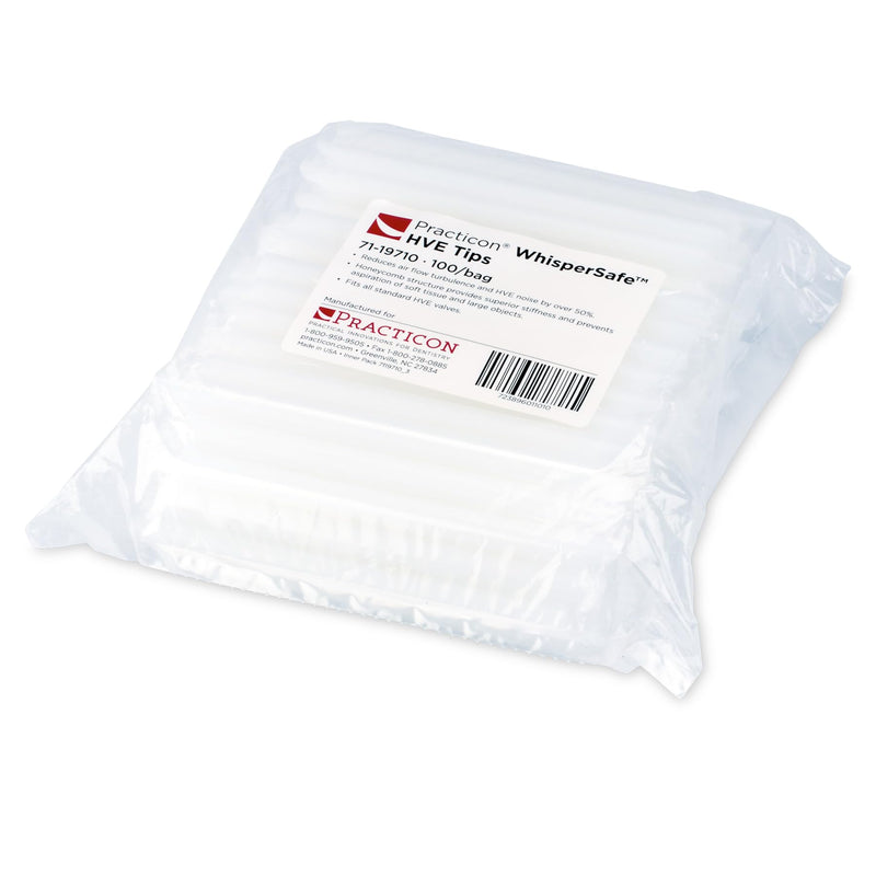 Practicon 7119710 WhisperSafe HVE Tip, Pack of 100