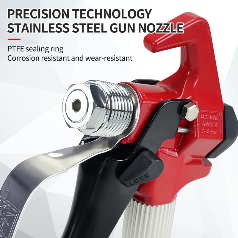 Airless Paint Spray Gun High Pressure 3600 PSI with Reversible 517 Nozzle Tip Guard Swivel Joint for Airless Paint Sprayers ZT-G31