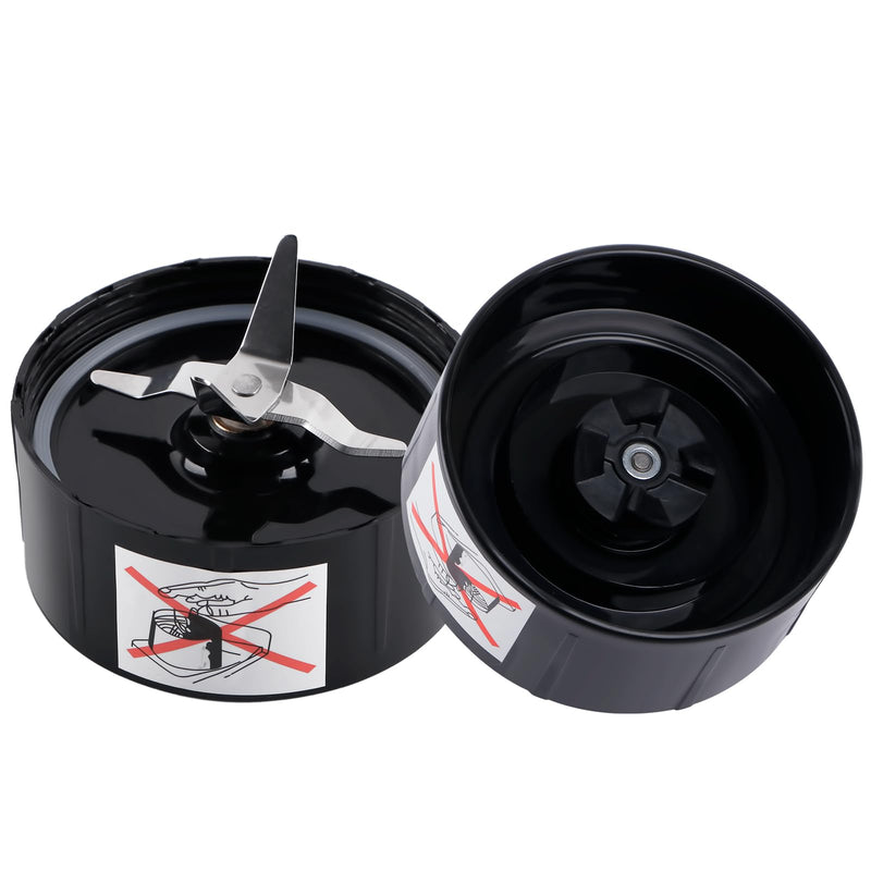 2-pack Cross Blade Blender Replacement Parts Work with Magic Bullet 250w Blenders Model MB1001 Series, Black