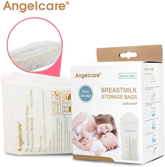 Breast Milk Bags, 6.8 fl oz (200 ml), 30 Sheets/50 Sheets/100 Pieces, Sterilized, Hygienic, Easy to Freeze, (30 Sheets) - NewNest Australia