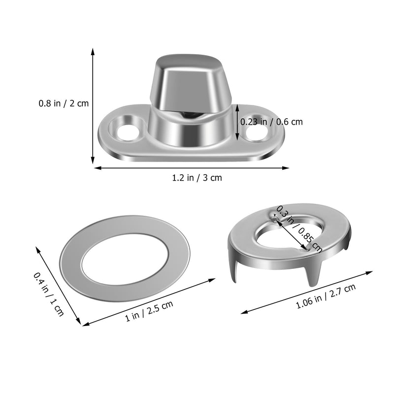 SEWACC 20 Sets Marine Grade Twist Lock Fasteners, Metal Canvas Turn Button Eyelets & Studs, Mounting Screws for Boats, Sailboats, Rvs