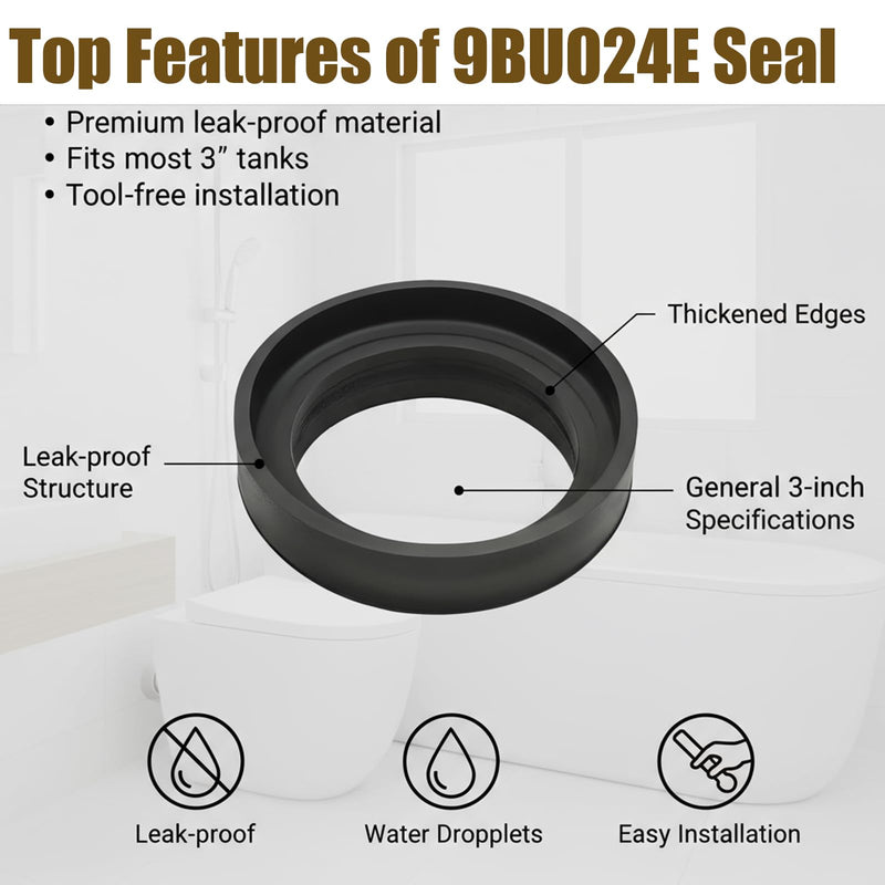 9BU024E Tank to Bowl Gaskets, Tank to Bowl Gasket Compatible with Most 3" Two-Piece Toilets and Toto Drake Toilet，replace toto toilet part，(3PCS)