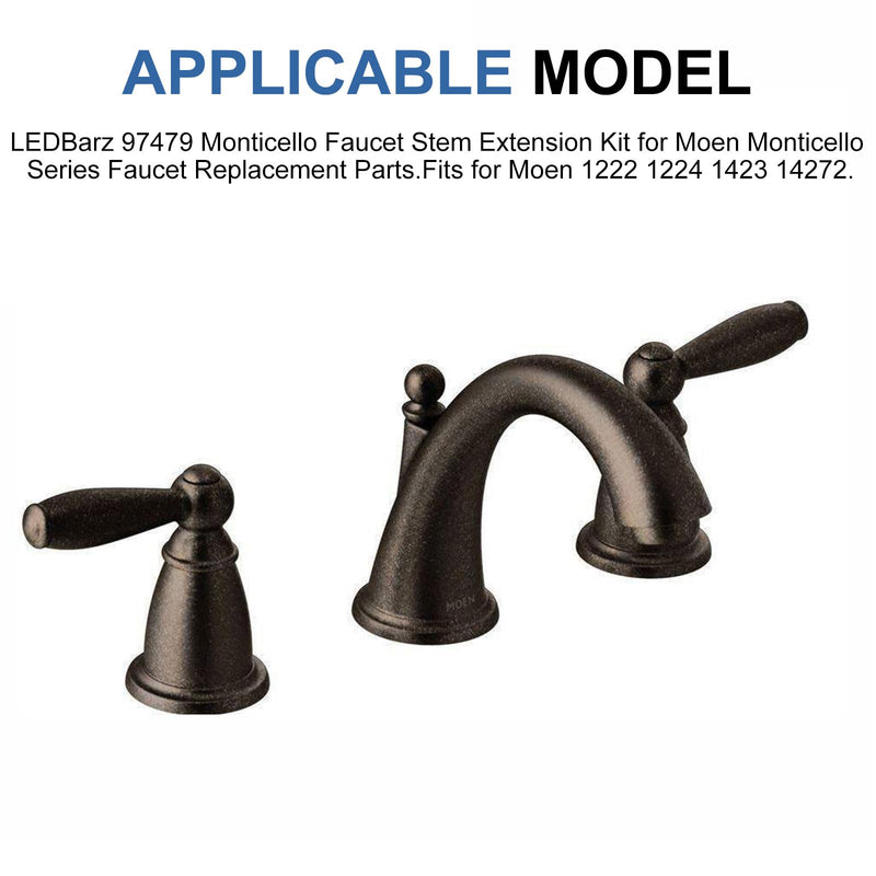 2025 Upgrade 97479 Stem Extension Kit for Moen Monticello Series Widespread Bathroom Sink Faucet replacement parts for Moen 1222 1224
