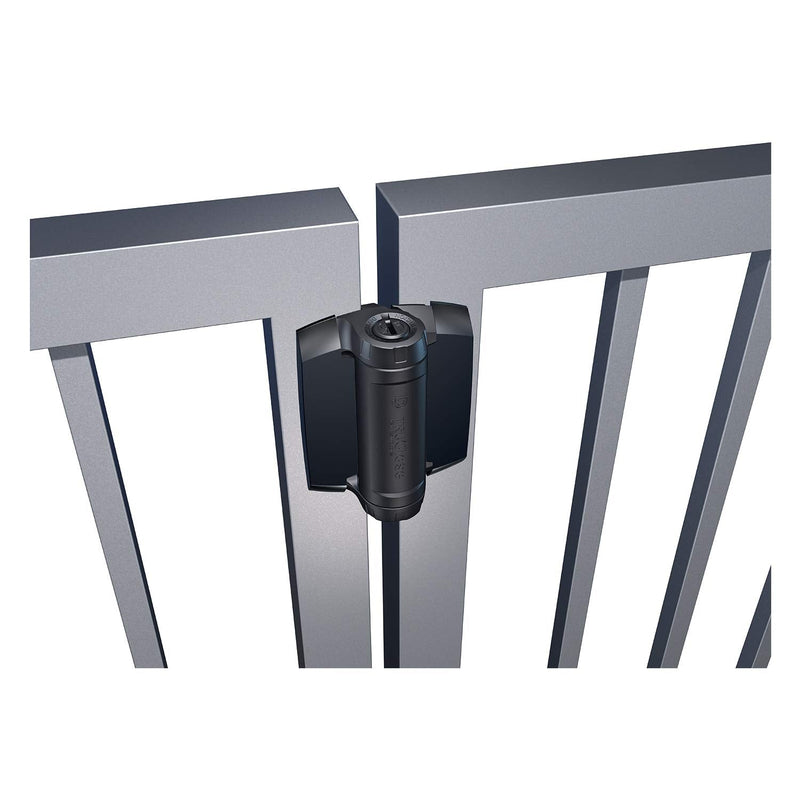 Tru-Close Heavy Duty Hinges - Self-closing, Tension adjustable for swimming pool and other high traffic gates (Gloss Black Covers) - TCHD1AS3BT