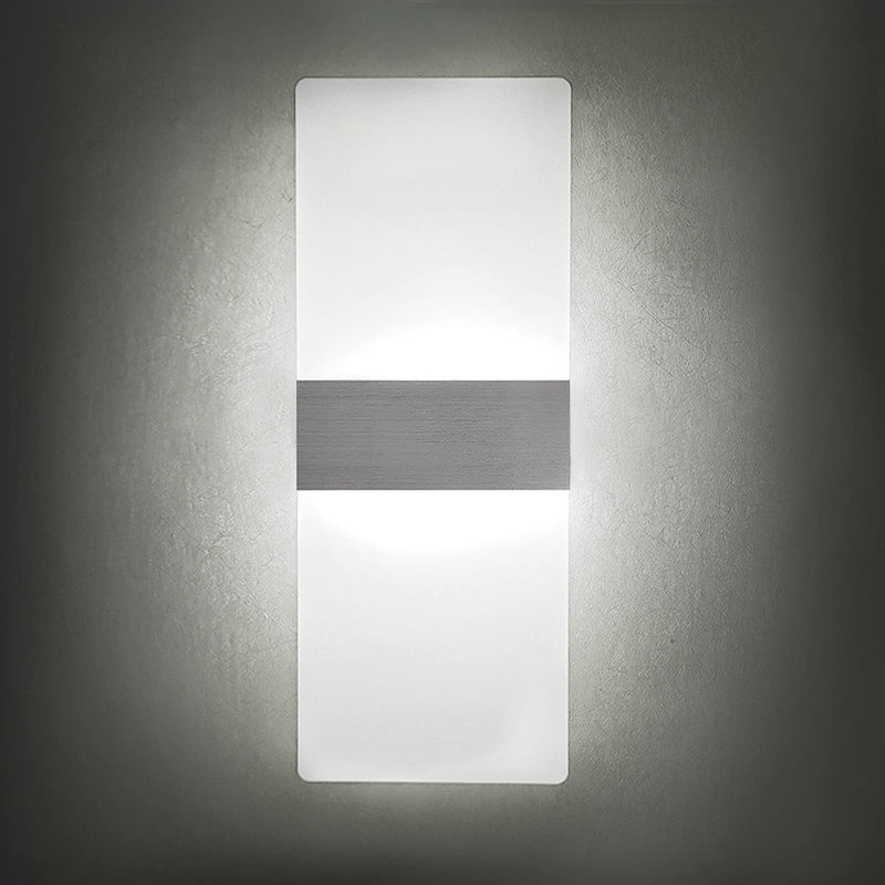 KICAAO Modern Wall Sconces Set of Two, Led Wall Light 10w, 6000k White Light Up Downlight, Hardwired Acrylic Wall Light Lighting, Suitable for Living Room Corridor Bedside (Cool White 6000K 2Pack) cool white 6000K 2Pack