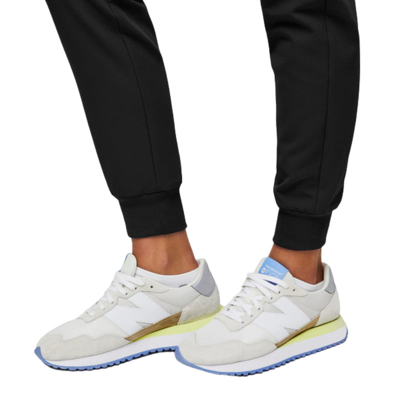 FIGS Zamora High Waisted Jogger Style Scrub Pants for Women — Slim Fit, 6 Pockets, High Rise Yoga Waistband Women Scrub Pants Regular Small Black