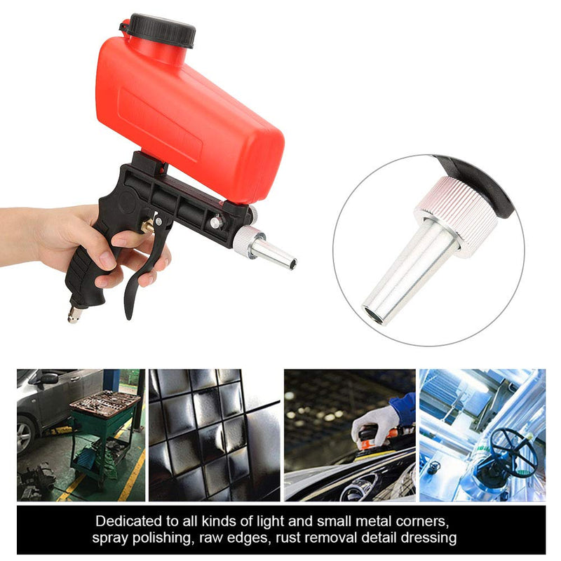 Mini Air Sand Blaster Portable Sandblaster Handheld Gun, Gravity Feed with 1/4in Air Inlet