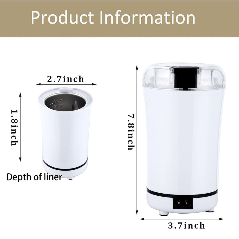 Multifunctional Electric Pill Crusher Grinder-Fine Powder Electronic Pulverizer for Small and Large Medication and Vitamin Tablets-Use for Feeding Tube, Kids,Elderlyor Pets (White 1)