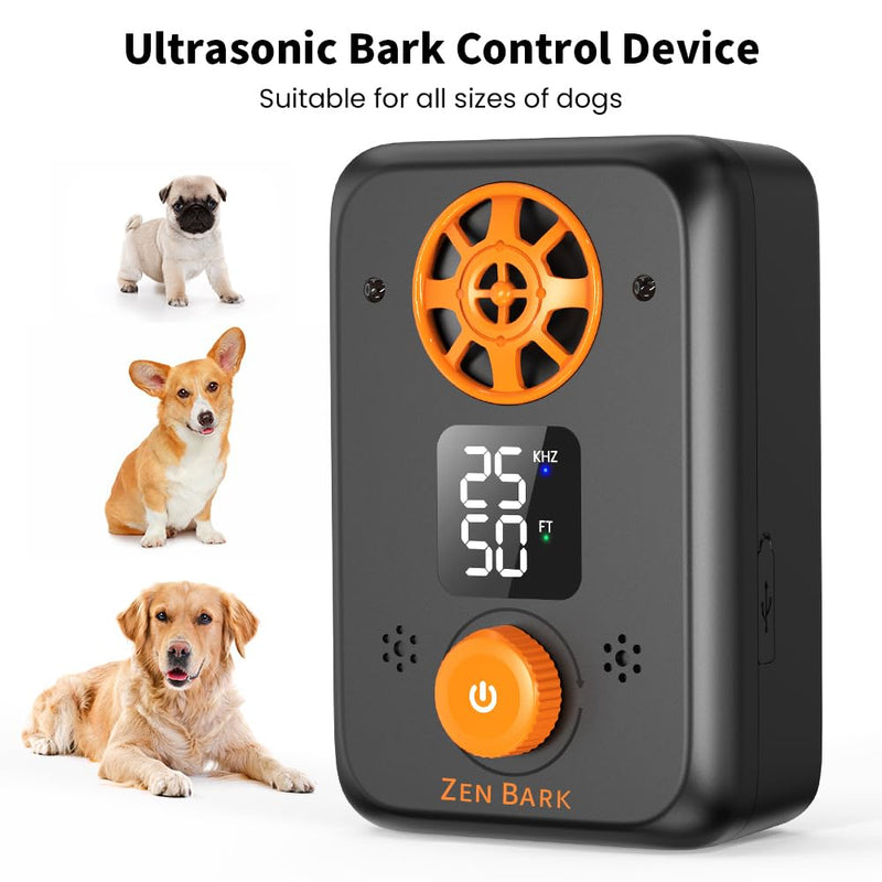 Anti Barking Device, 50FT Ultrasonic Dog Barking Control Devices, Rechargeable Dog Bark Deterrent Devices Bark Box for Outdoor/Indoor Dog Use, 3 Modes Dog Barking Silencer Safe for Dogs & People