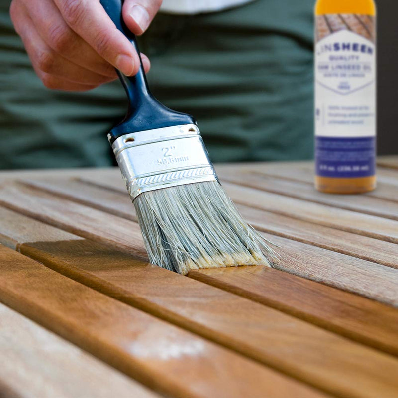 Raw Linseed Oil – Flaxseed Wood Treatment Conditioner to Rejuvenate, Restore and Condition Wood Patio Furniture, Decks to Kitchen Cutting Boards, 8 oz Bottle 8 Fl Oz (Pack of 1)
