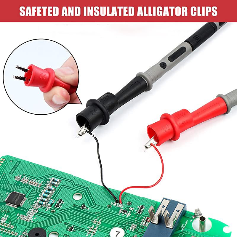 1000V 20A multimeter Leads & 2PC 1000V 10A Crocodile Clips Multimeter Test Leads 1
