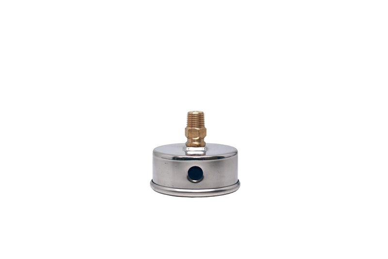 Valley Industries 41 Series 2.5" 2000 PSI Pressure Gauge - Stainless Steel, 1/4" NPT Brass Back Mount, Glycerin Filled