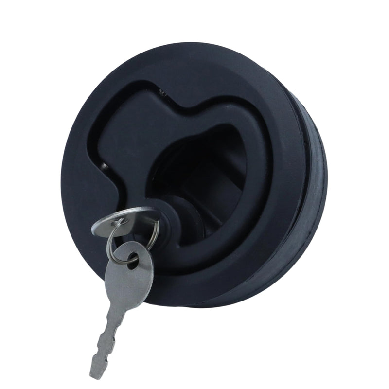 YANYUCB Slam Latches,Boat Deck Cam Latch Hatch Locking,Black Plastic Nylon Handle Flush Pull Latch for RV Boat Door Hatch Cabinet (Black-(with Key), 4 Pieces)