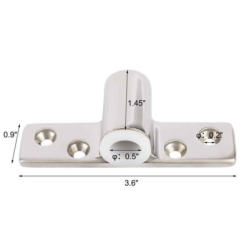 NovelBee 2 Pack of Stainless Steel Boat Side Mount Rowlock with Socket