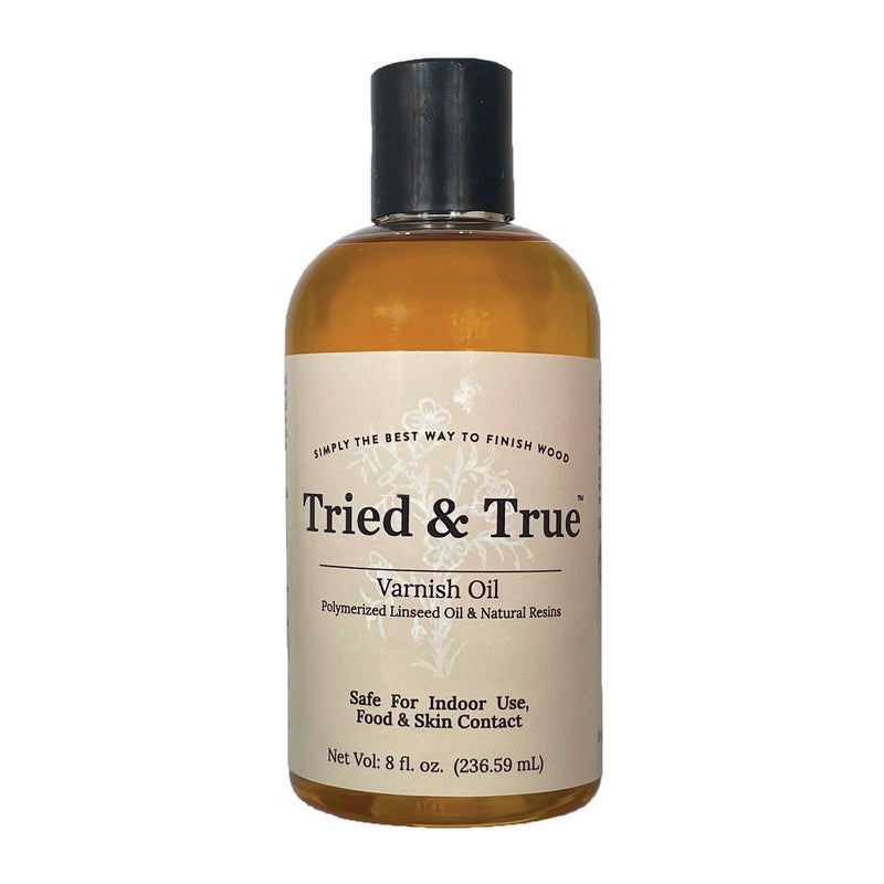 Tried & True Superior Varnish Oil Wood Finish & Sealer, 8 oz. - Natural Pine Resin & Linseed Oil, Ideal for Interior Furniture, Tables, Countertops - Food Safe, Scratch Resistant & Durable Other 8oz
