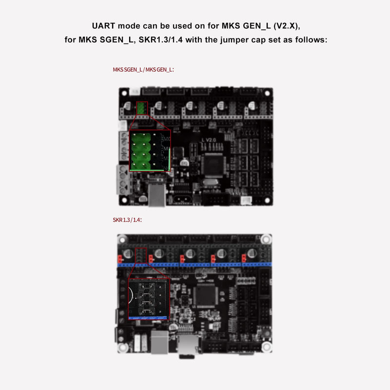 TMC2209 V2.0 Stepper Motor Driver, 5PCS Ultra Silent 3D Printer Driver 2.5A Uart for SKR Mini E3 V3.0 MKS Gen L Ender 3 Replacement for A4988