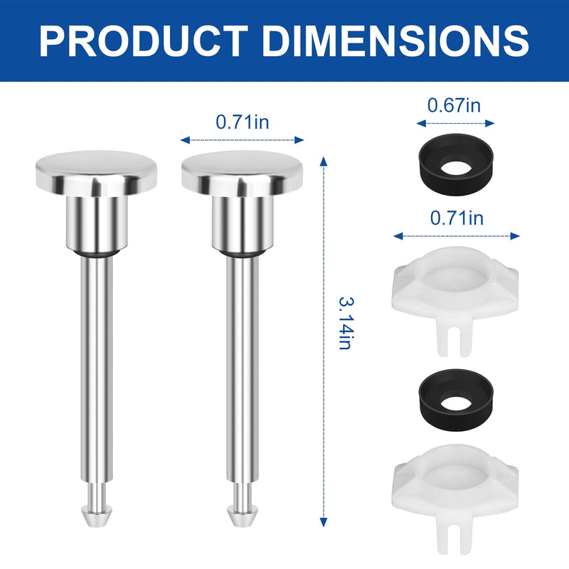 2 Set Universal Tub Spout Diverter Repair Kit, Bathroom Shower Bathtub Leaky Faucet Repair Replacement Parts, Includes 2*Diverter Valve Stems, 2*Gates and 2*Cup Seals (Chrome) Chrome