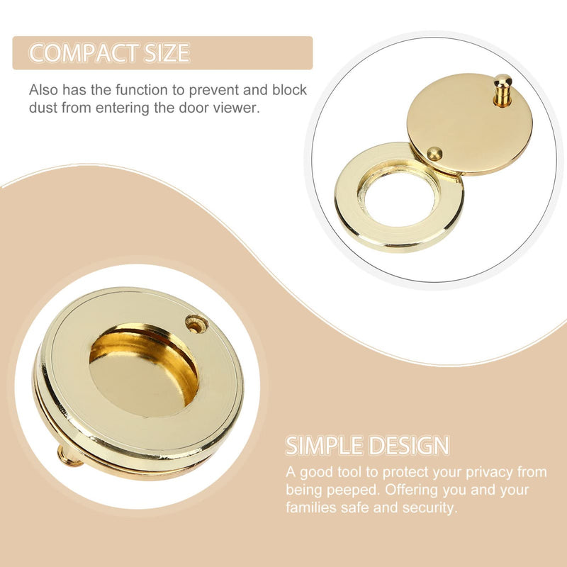 Apartment Door Security Peephole Cover for Inside Apartment Door Peep Hole Covers Viewer Cover Copper Viewer Peephole Plate