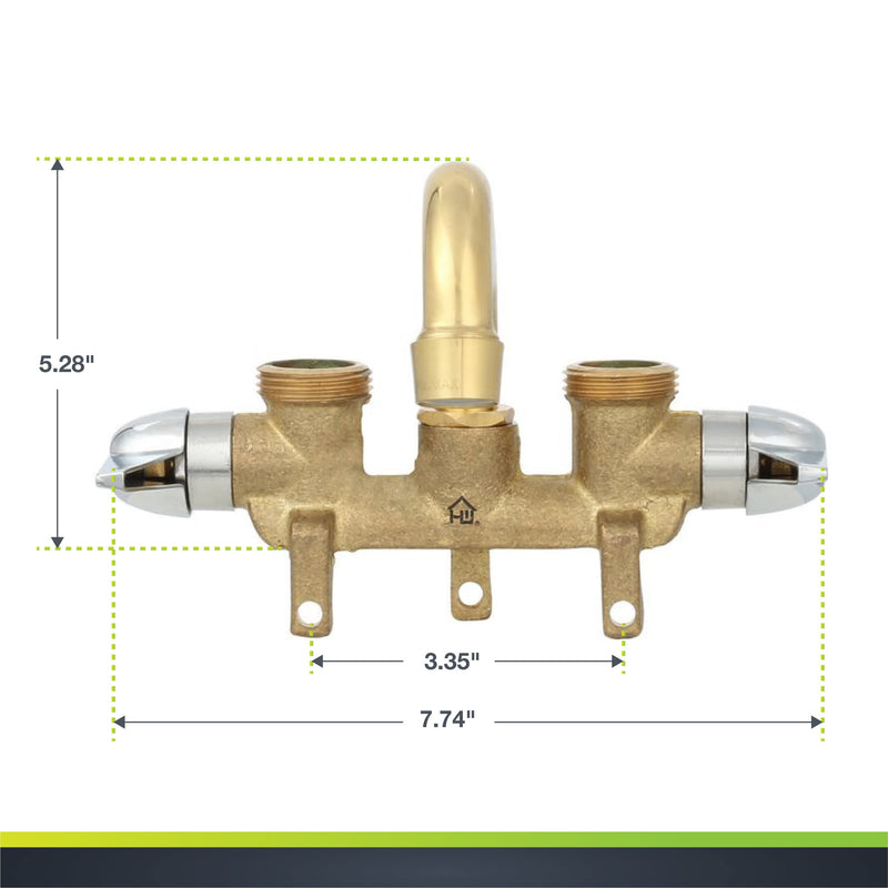 Homewerks Worldwide 3310-250-RB-B Rough Brass Laundry Faucet, No Size