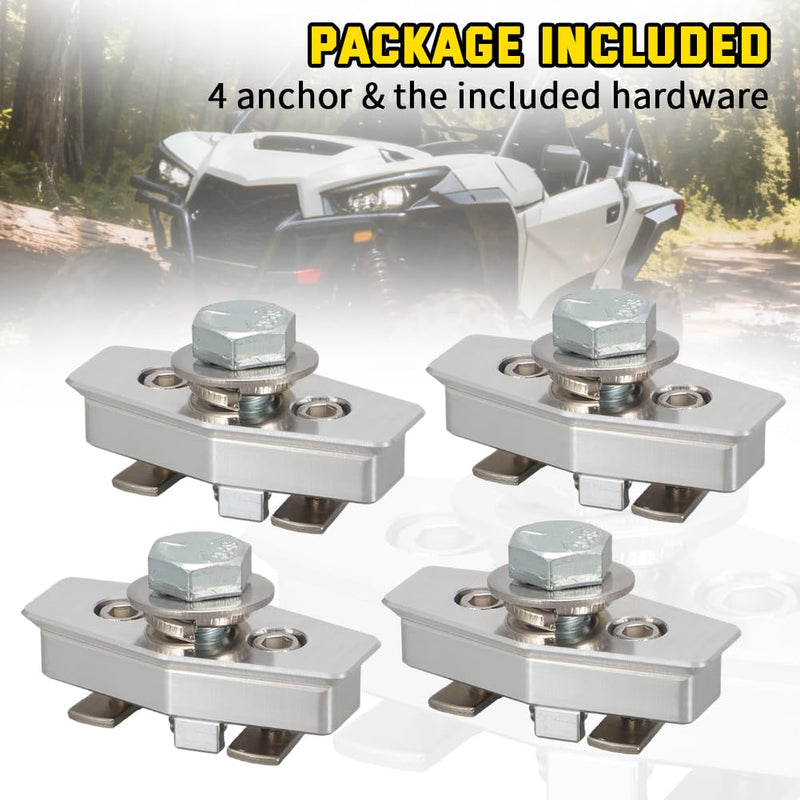 ATV & UTV Anchor Tie Down Anchors Compatible with Can-Am Sea-Doo Ski-Doo (4 Pack)