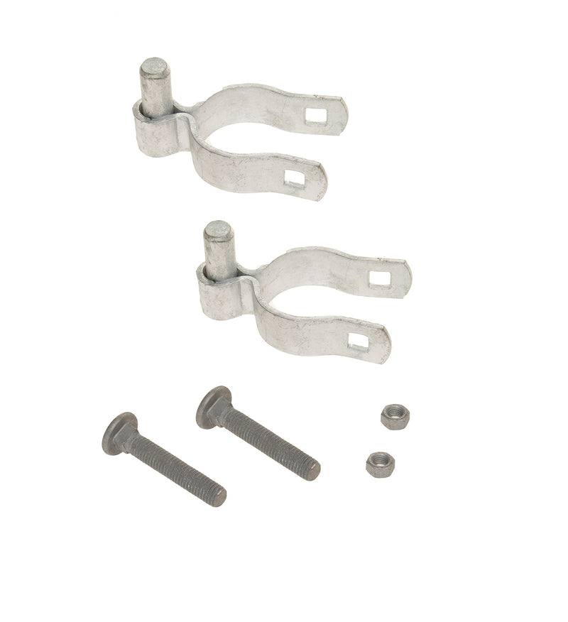 2 Pack Chain Link Fence Frame Gate Post Male Hinge with Bolts and Nuts (1-7/8 Inch) 1-7/8 Inch