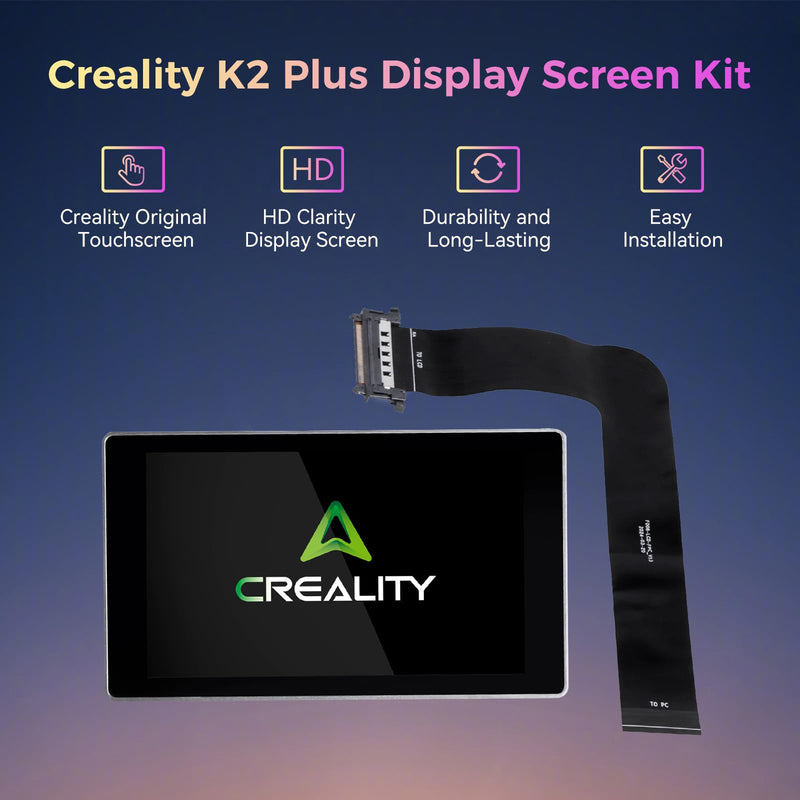 Creality Official K2 Plus Display Screen Kit, Original 480x800 Pixel LCD K2 Plus Touchscreen Kit, 4.3" HD Touch Panel Kit, Durability and Quick Replacement Parts for Creality K2 Plus 3D Printer