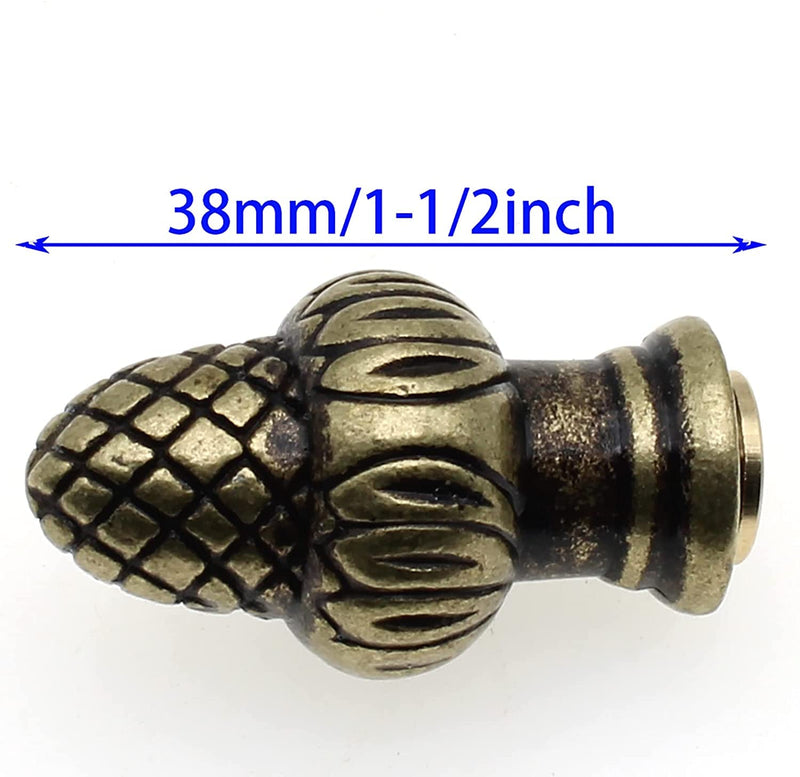 1pcs Solid Lamp Finial Brass Lamp Finial Cap Knob Lamp Decoration for Lamp Shade/Tiffany Style Lamp (Bronze) Bronze