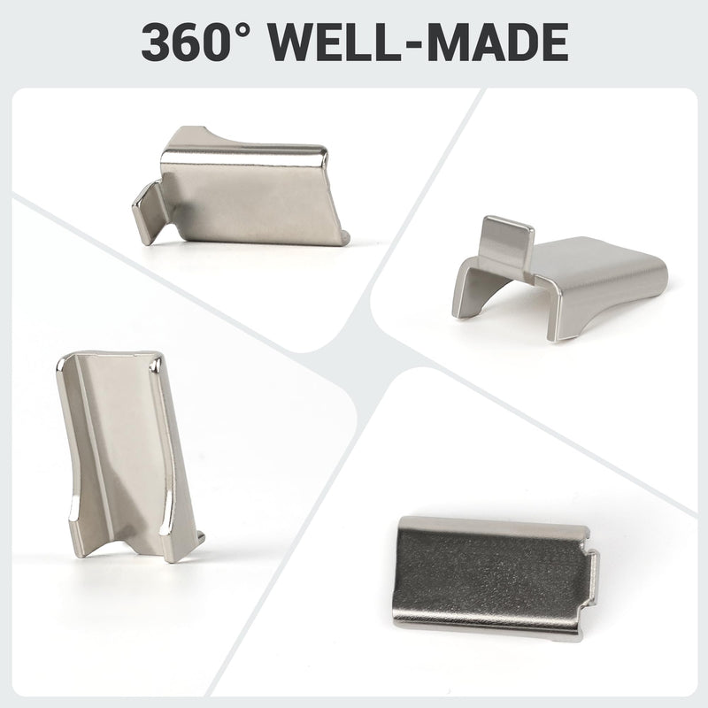 Shelf Support Clips Metal Shelf Clips for Adjustable Shelf Brackets Metal Shelving Kitchen Study Partition Cabinet Heavy Duty Stainless Steel Shelf Clips Silver 20 Pcs
