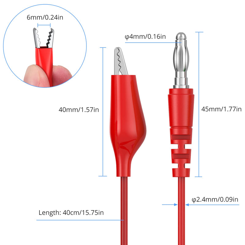 CAMWAY 25pcs Back Probe Test Lead- 15pcs Back Probe Pins & 5pcs Banana Plug to Alligator Clip 5 PCS Alligator Clips for Multimeter Diagnosis Circuit Testing