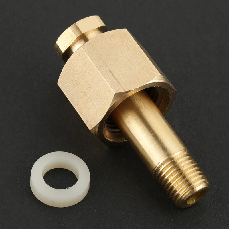 Oumefar 2Set Brass CO2 Regulator Nut Kit CGA-320 Thread Carbon Dioxide Regulator Inlet Nut and Nipple with Washer 15 Mpa Rated Outlet Pressure