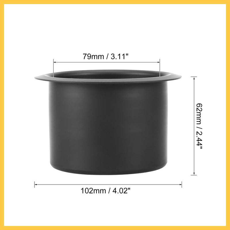 2pcs Aluminum Alloy Bottle Cup Drink Holder Insert Replacement Black for Marine Boats RVs Auto Replacement Parts