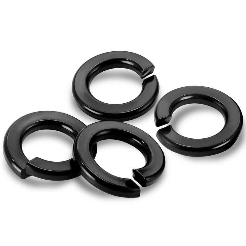 1/4" Lock Washer Spring Lock Washers, 304 Stainless Steel 18-8, Black Finish, Pack of 100 1/4"